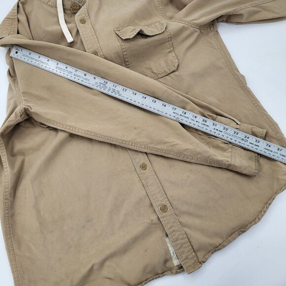 DENIM & SUPPLY RALPH LAUREN Shirt Jacket Mens XXL Tan With Hoodie - Picture 10 of 11